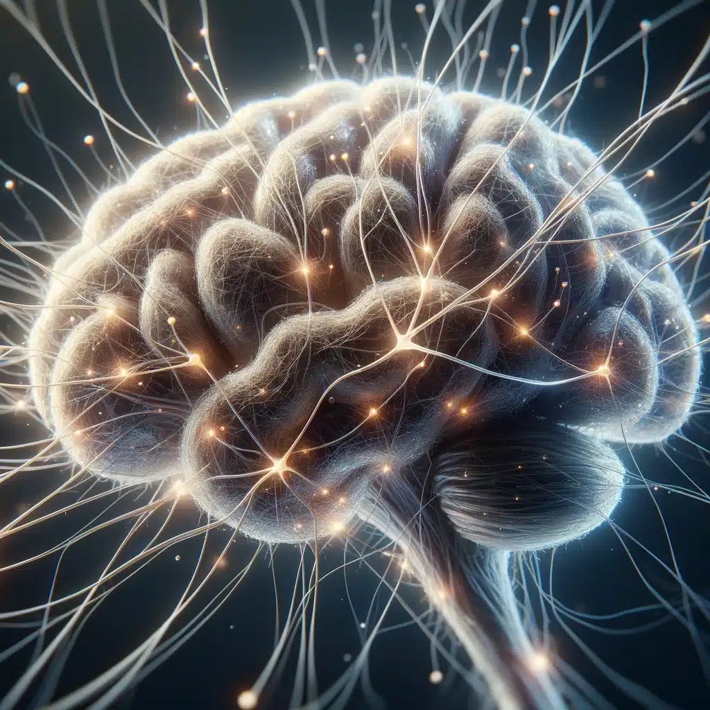 cerveau avec des neurones reliés représentant l'intégration du chemin de vie